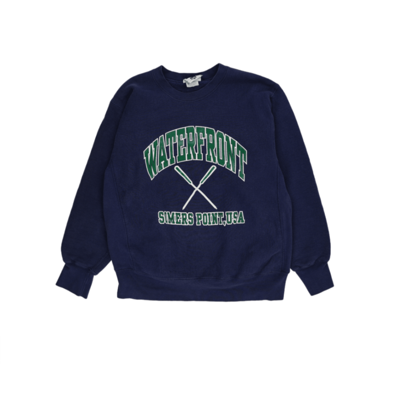 Lee Waterfront Vintage Navy Blue Crewneck Sweatshirt Size Large 95 Percent Cotton