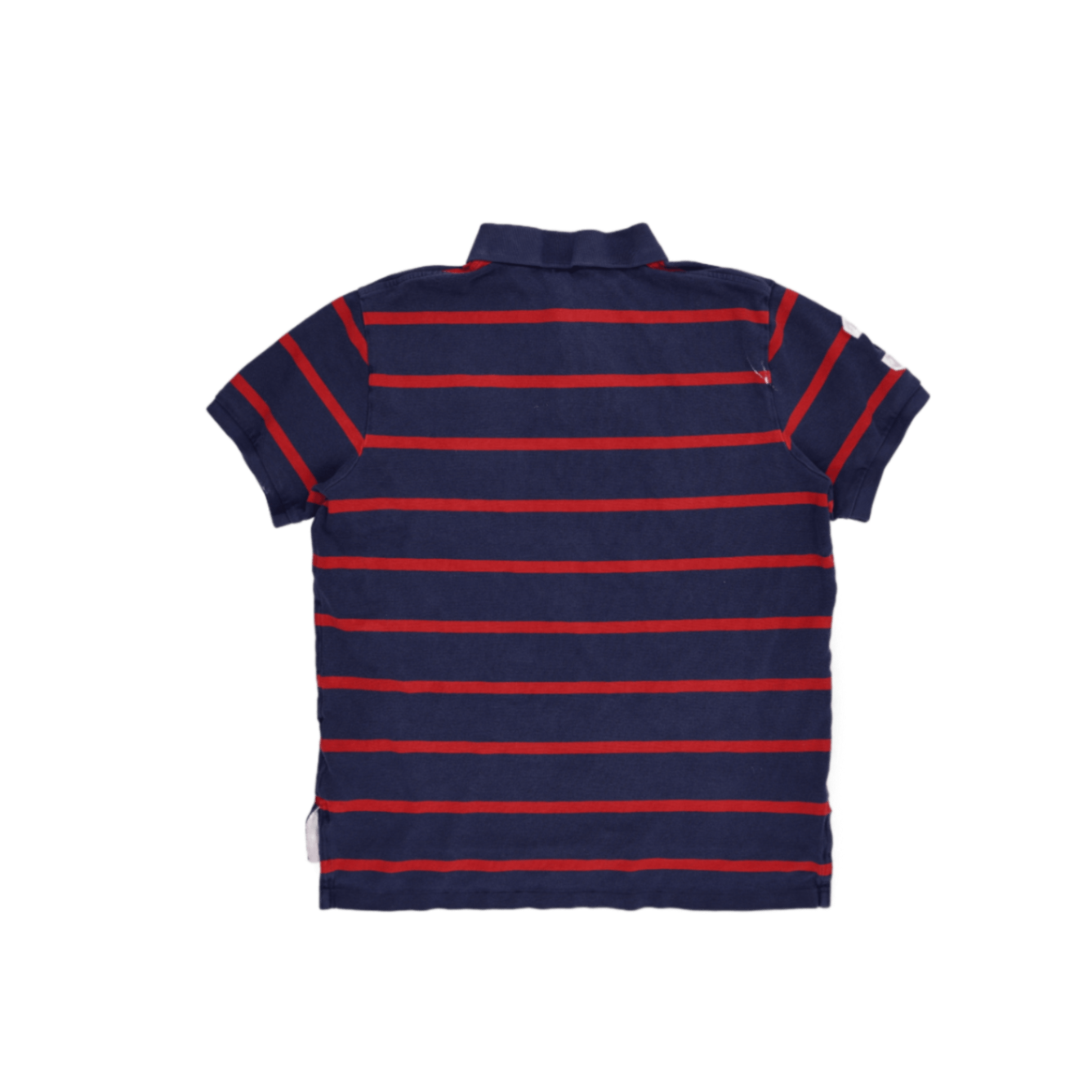 Ralph Lauren Custom Fit Polo Shirt Navy Blue Red Large Cotton