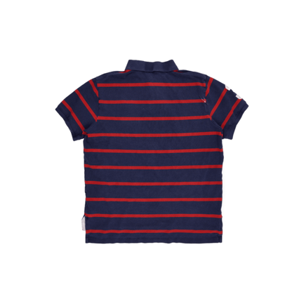 Ralph Lauren Custom Fit Polo Shirt Navy Blue Red Large Cotton