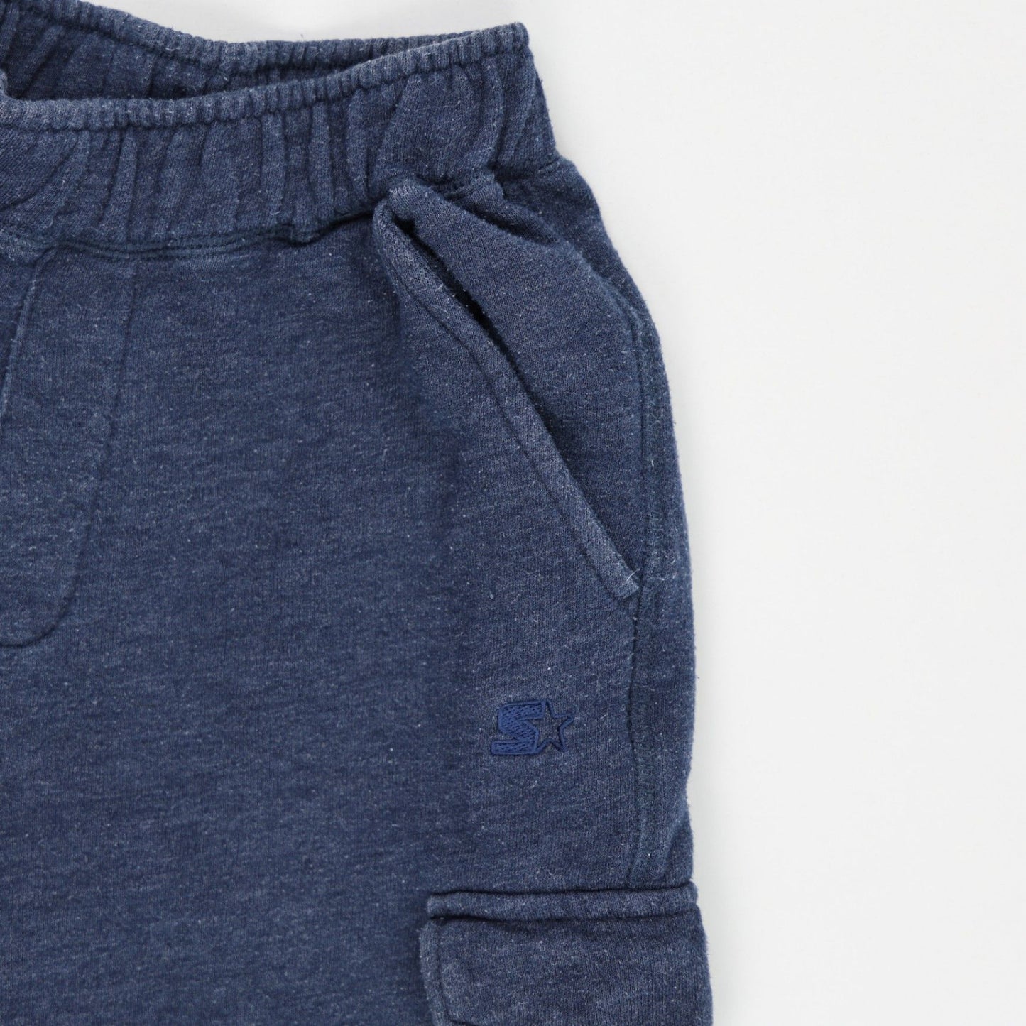 Starter Boys Navy Blue Cargo Sweatpants Size L 10-12 Years Cotton Blend