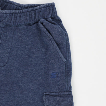 Starter Boys Navy Blue Cargo Sweatpants Size L 10-12 Years Cotton Blend