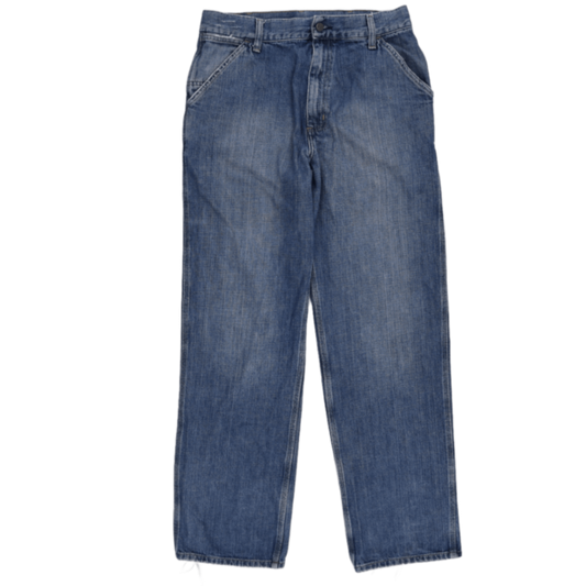 Carhartt Vintage Relaxed Fit Trousers Blue 31x34 Cotton Distressed