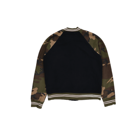 Polo Ralph Lauren Varsity Jacket Black Military Green XL Cotton Blend
