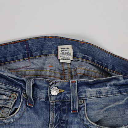 True Religion Nathan Denim Shorts Blue W32 100 Cotton Men's