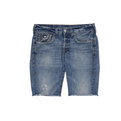 True Religion Nathan Denim Shorts Blue W32 100 Cotton Men's