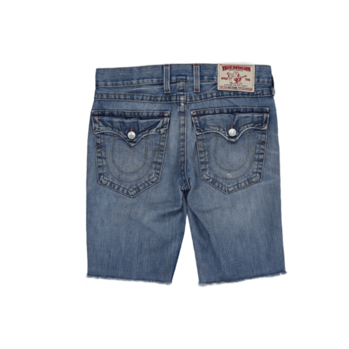 True Religion Nathan Denim Shorts Blue W32 100 Cotton Men's