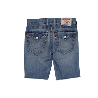 True Religion Nathan Denim Shorts Blue W32 100 Cotton Men's
