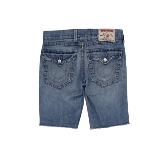 True Religion Nathan Denim Shorts Blue W32 100 Cotton Men's