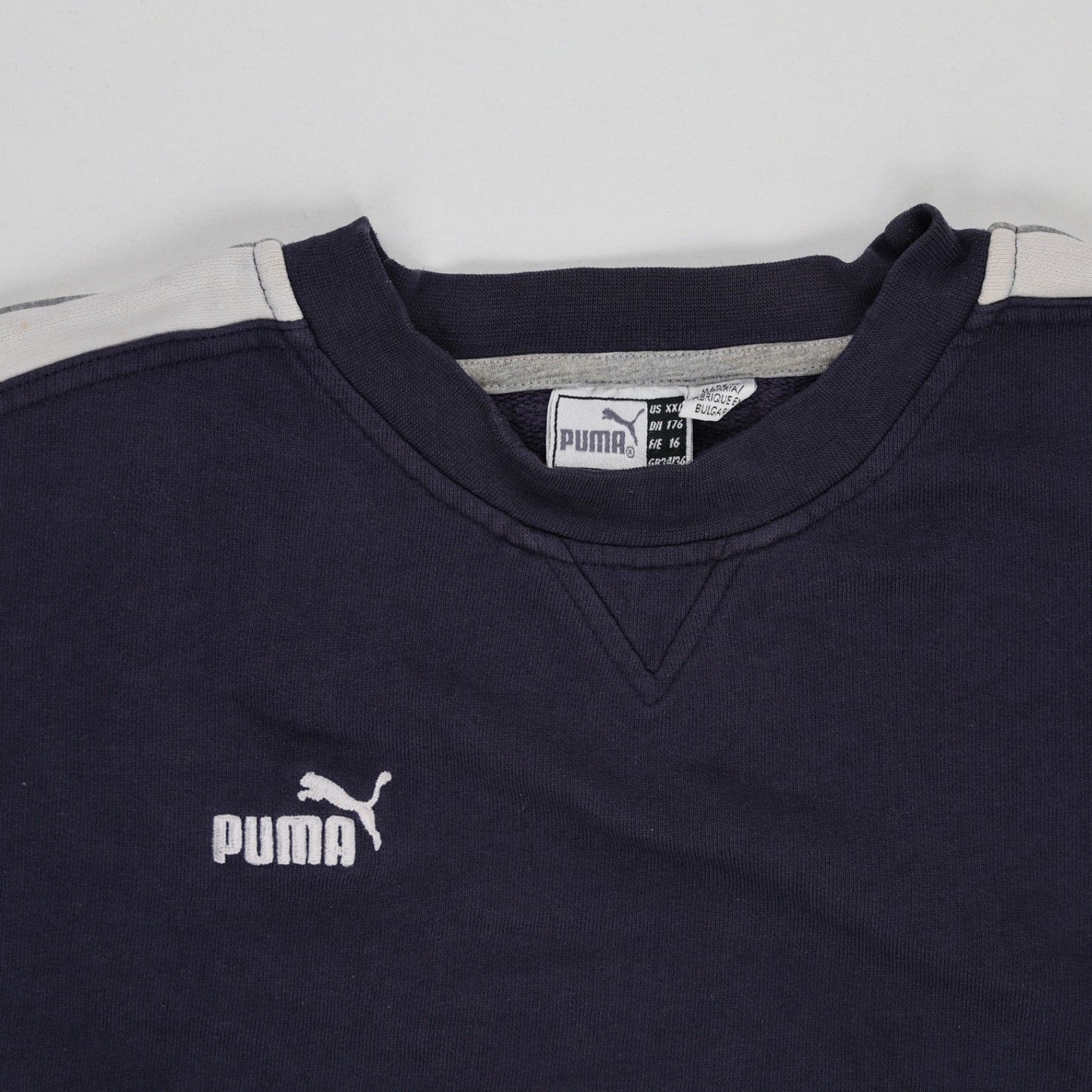 PUMA Vintage Navy Crewneck Sweatshirt Unisex XXL Cotton Blend 1.FC Schwarzenfeld