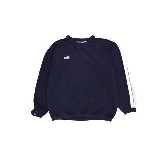 PUMA Vintage Navy Crewneck Sweatshirt Unisex XXL Cotton Blend 1.FC Schwarzenfeld