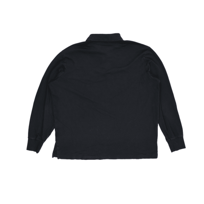 Polo Ralph Lauren Long Sleeve Polo Shirt Black Large Cotton