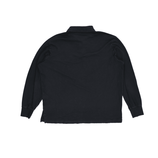 Polo Ralph Lauren Long Sleeve Polo Shirt Black Large Cotton