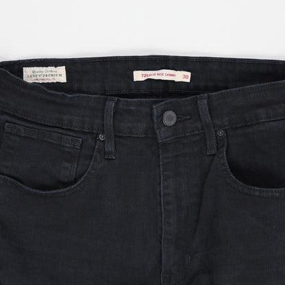 Levi's 721 High Rise Skinny Jeans Black 30 in UK 12 Stretch Denim