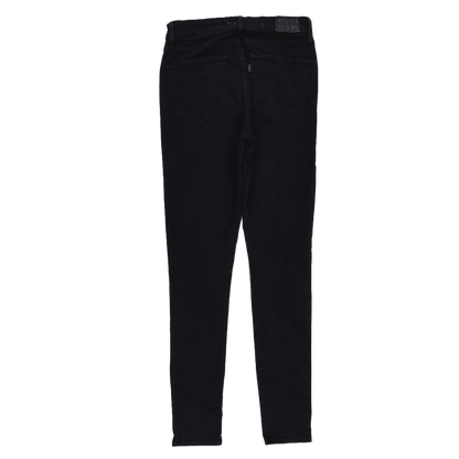 Levi's 721 High Rise Skinny Jeans Black 30 in UK 12 Stretch Denim