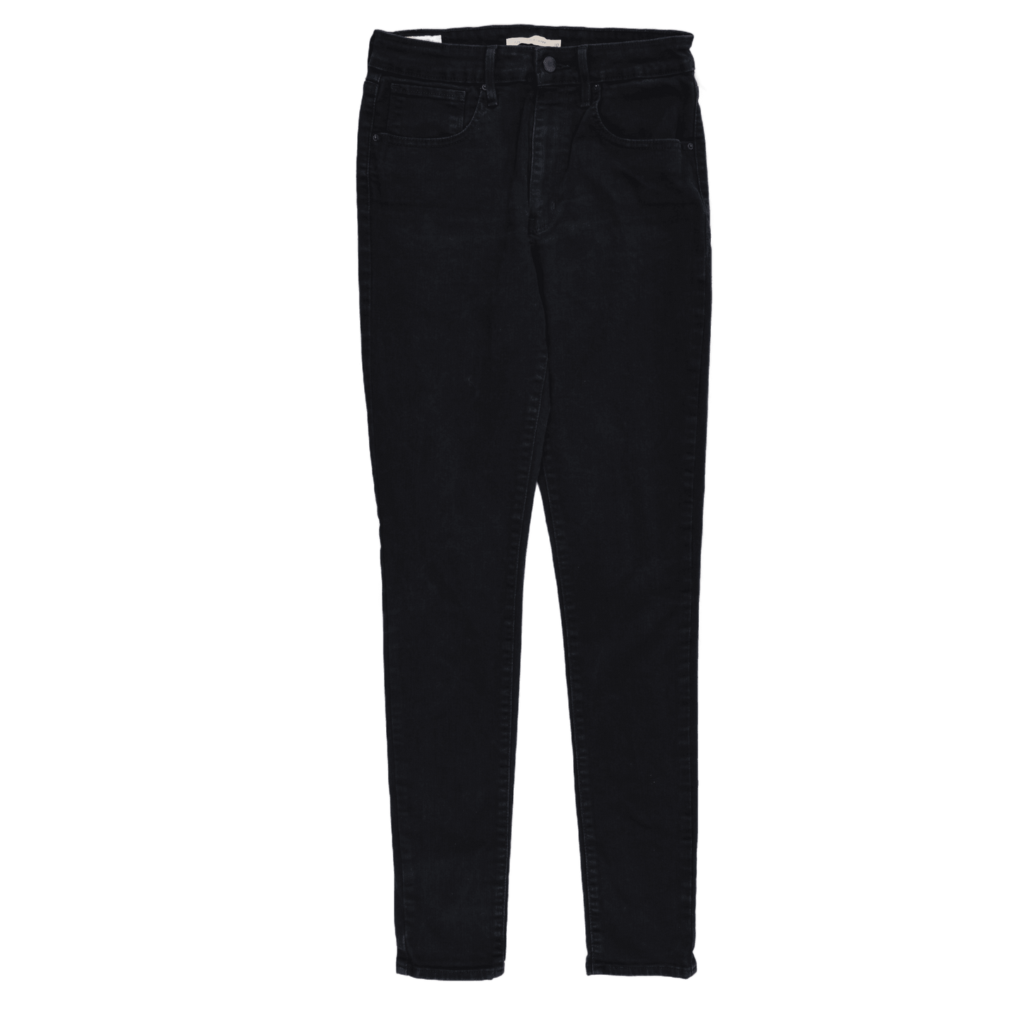 Levi's 721 High Rise Skinny Jeans Black 30 in UK 12 Stretch Denim