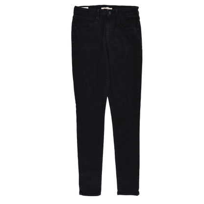 Levi's 721 High Rise Skinny Jeans Black 30 in UK 12 Stretch Denim
