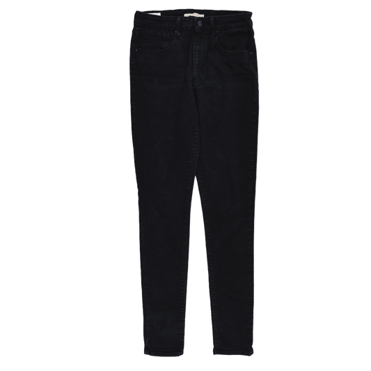 Levi's 721 High Rise Skinny Jeans Black 30 in UK 12 Stretch Denim