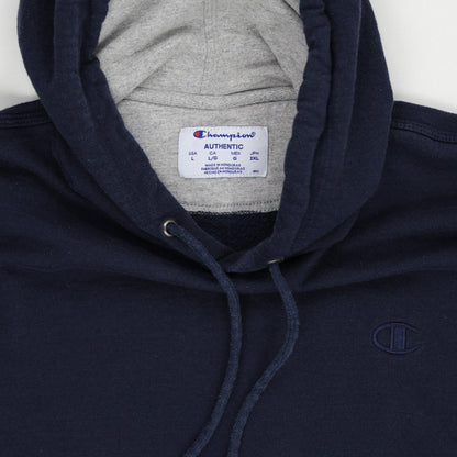 Champion Navy Blue Hoodie Pullover Large Cotton Blend Men's Activewear