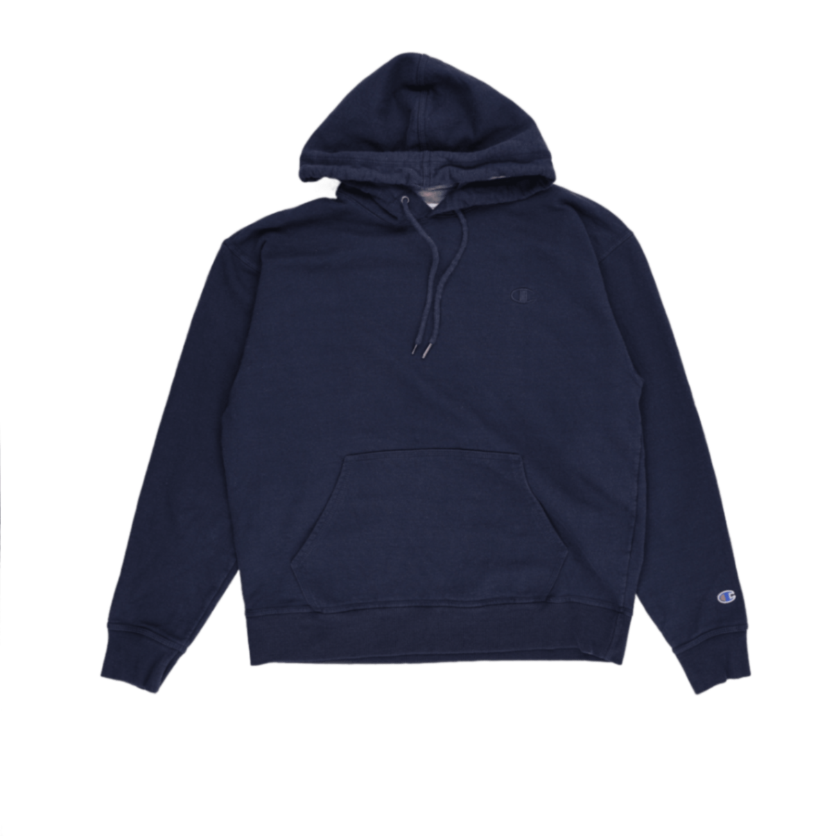Champion Navy Blue Hoodie Pullover Large Cotton Blend Men's Activewear