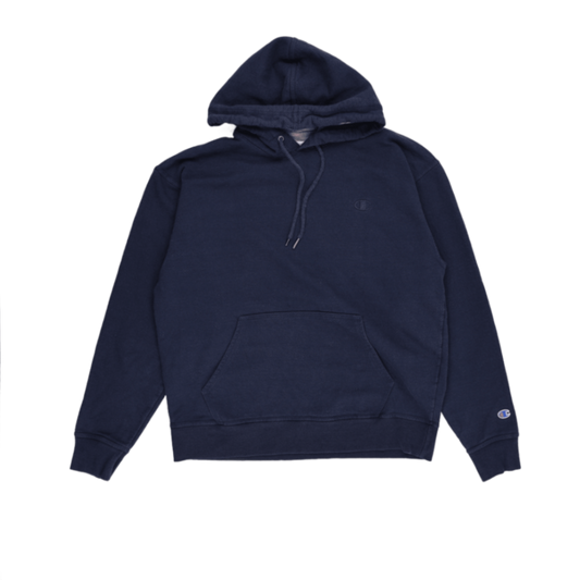 Champion Navy Blue Hoodie Pullover Large Cotton Blend Men's Activewear