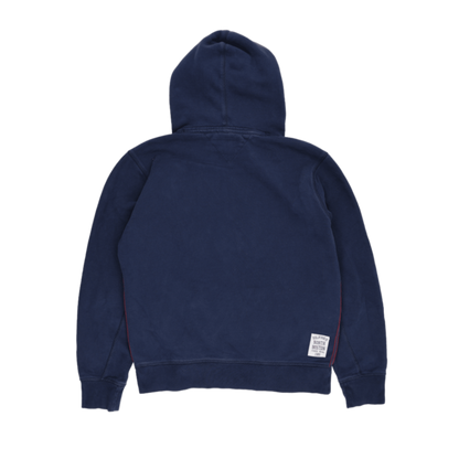 Tommy Hilfiger Vintage Pullover Hoodie Navy Large Cotton Blend