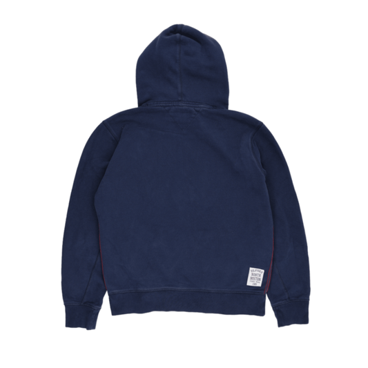 Tommy Hilfiger Vintage Pullover Hoodie Navy Large Cotton Blend