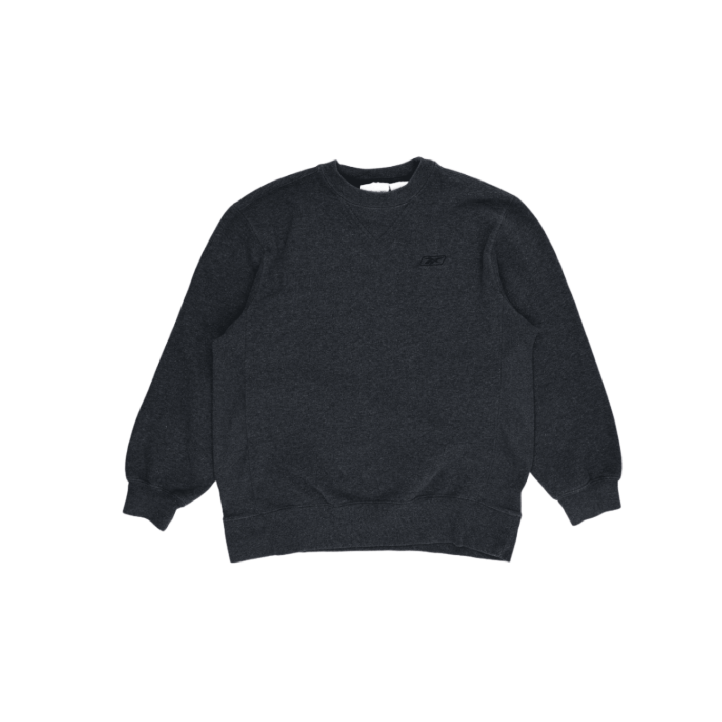 Reebok Charcoal Grey Crew Neck Sweatshirt XL 60 Cotton 40 Polyester Classic Fit Men's Activewear