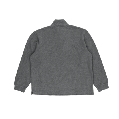 Chaps Grey 1/4 Zip Pullover Sweatshirt Large Cotton Blend
