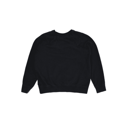 Reebok Classic Black Graphic Crewneck Sweatshirt Large Cotton Mens