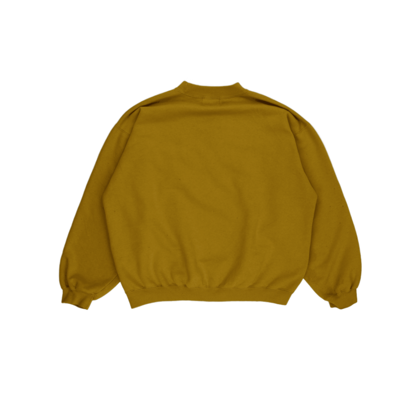 NAF NAF Vintage Mustard Yellow Crewneck Sweatshirt Large Cotton Blend 90s Style
