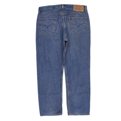 Levi's 501 Original Fit Blue Denim Jeans W36 L36 100% Cotton Straight Leg Vintage Men's