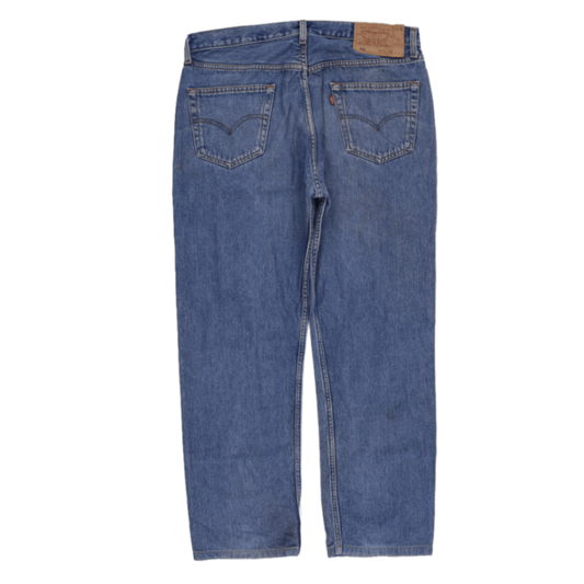 Levi's 501 Original Fit Blue Denim Jeans W36 L36 100% Cotton Straight Leg Vintage Men's