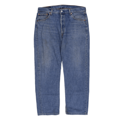Levi's 501 Original Fit Blue Denim Jeans W36 L36 100% Cotton Straight Leg Vintage Men's