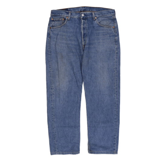 Levi's 501 Original Fit Blue Denim Jeans W36 L36 100% Cotton Straight Leg Vintage Men's