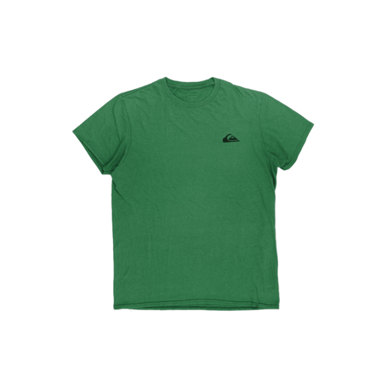 Quiksilver Men's Casual Surf T-Shirt Green Size M 60% Cotton 40% Polyester Crew Neck