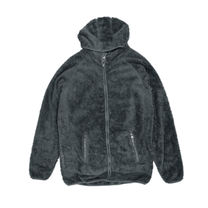 Oakley Full Zip Fleece Hoodie Jacket Grey Large Polyester Mens
