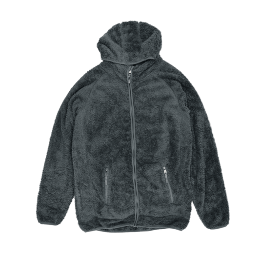 Oakley Full Zip Fleece Hoodie Jacket Grey Large Polyester Mens