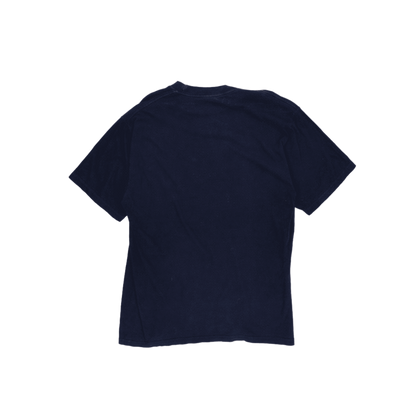 Jerzees Vintage 1998 Bart Simpson Devil Graphic T-Shirt Navy Medium Cotton Crew Neck