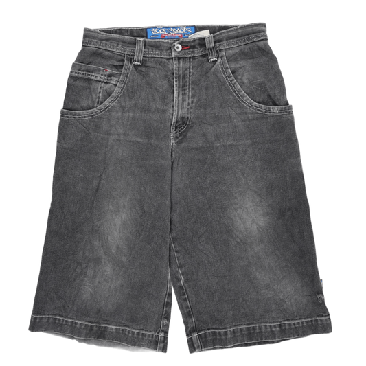 JNCO Jeans Vintage Baggy Denim Shorts Grey Size 32 Inseam 11
