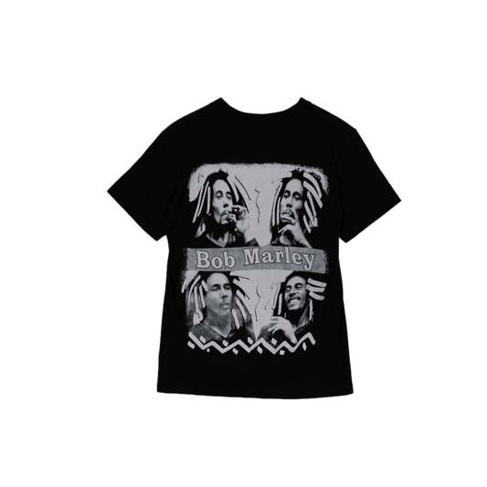 Thunder Bob Marley Vintage Graphic T-Shirt Black Unisex Medium Cotton Crew Neck