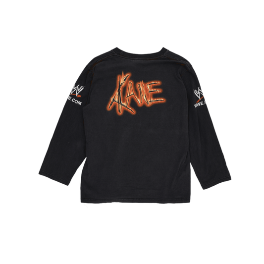 Rock Of The Shirts Vintage WWE Kane The Big Red Machine Graphic Long Sleeve T-Shirt Black Medium 100 Percent Cotton