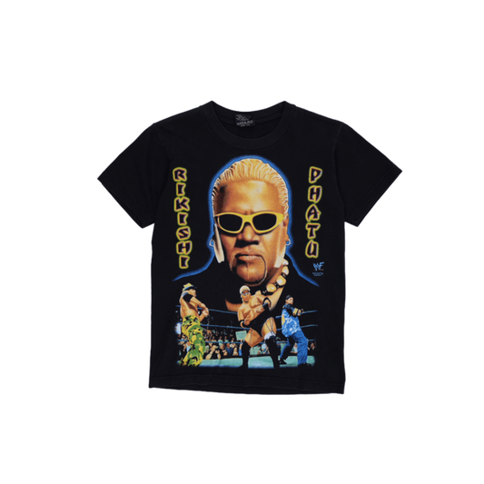Red Rock WWF Rikishi Phatu Vintage Graphic T-Shirt Black Small 100% Cotton