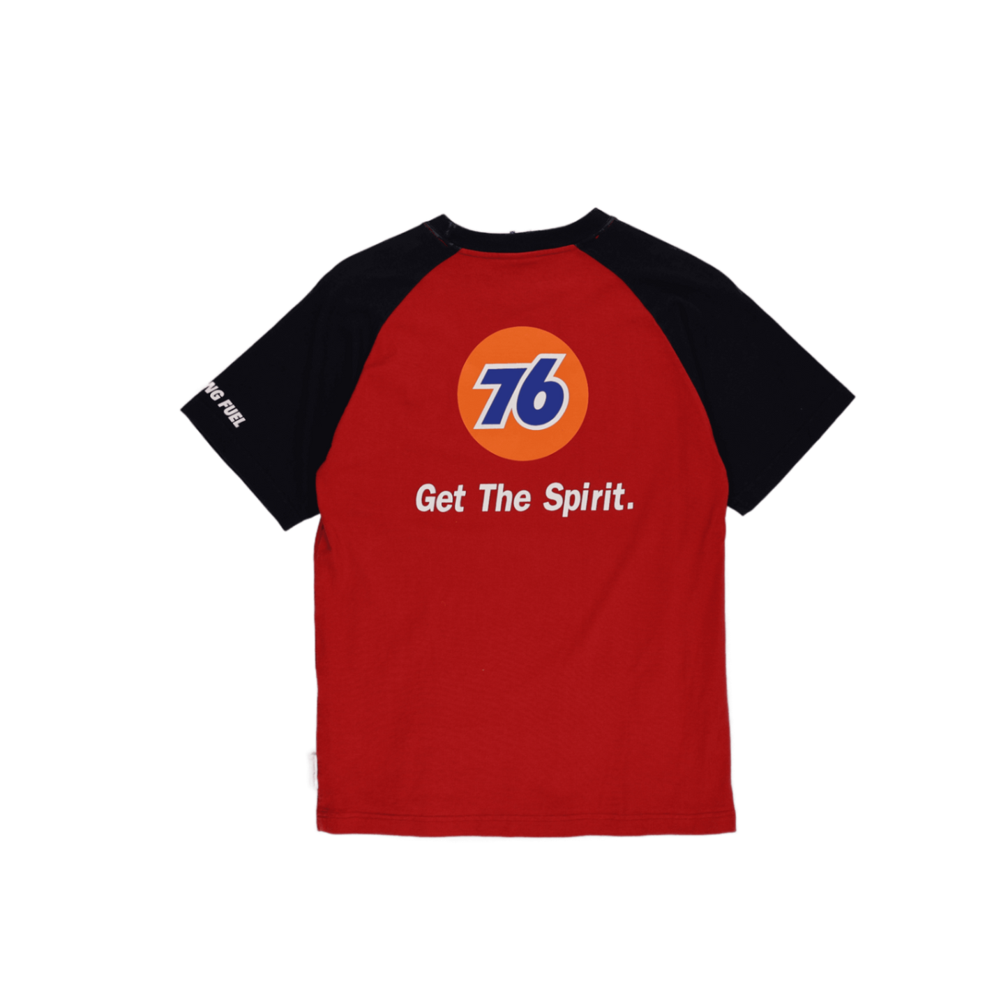 Union 76 Lubricants Vintage Raglan T-Shirt Red Black Medium Cotton Crew Neck