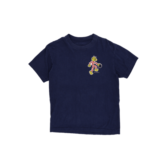 Reddy Kilowatt Vintage Navy Blue Graphic T-shirt Small Cotton Crew Neck