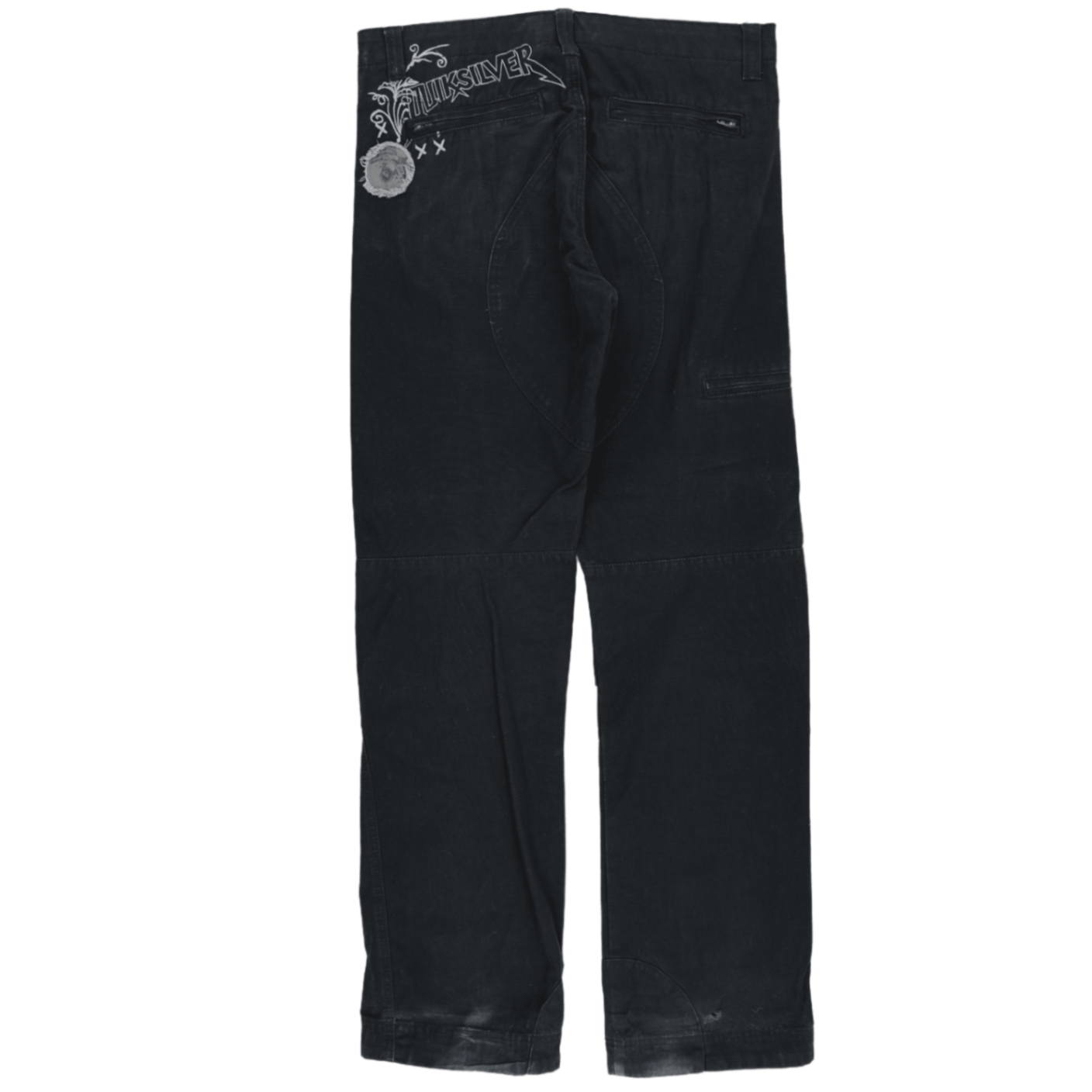 Quiksilver Black Cargo Trousers 33W Cotton Vintage Men's Clothing