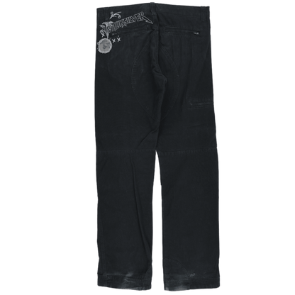 Quiksilver Black Cargo Trousers 33W Cotton Vintage Men's Clothing