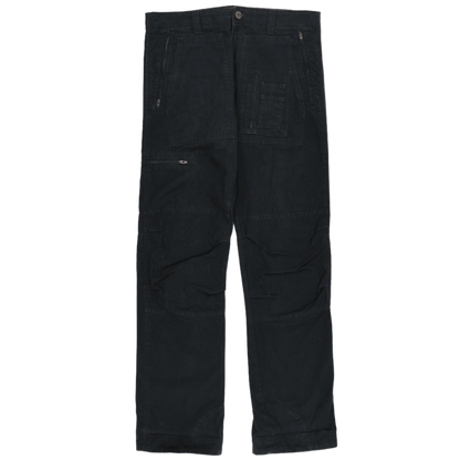 Quiksilver Black Cargo Trousers 33W Cotton Vintage Men's Clothing