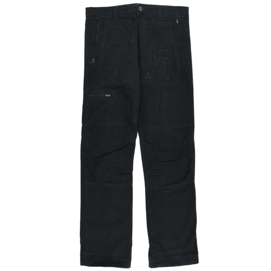 Quiksilver Black Cargo Trousers 33W Cotton Vintage Men's Clothing