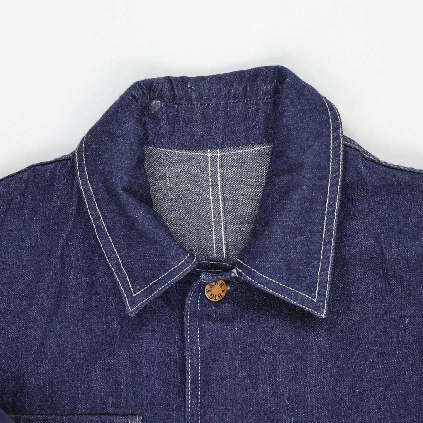 Galaxxy Indigo Blue Vintage Chore Jacket for Men Size Medium 100% Cotton