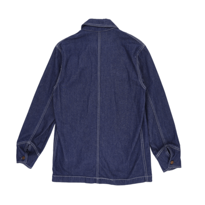 Galaxxy Indigo Blue Vintage Chore Jacket for Men Size Medium 100% Cotton